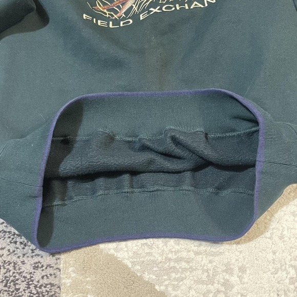 Vintage Red Cliff Trading Co Sweatshirt Mens Large Green Wildlife Deer Pullover - Picture 12 of 13